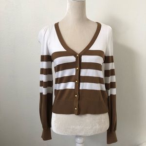 Michael kors stripe cardigan